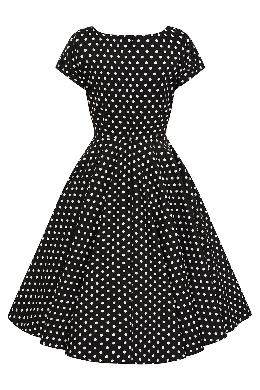 Black Lola polka dots swing dress