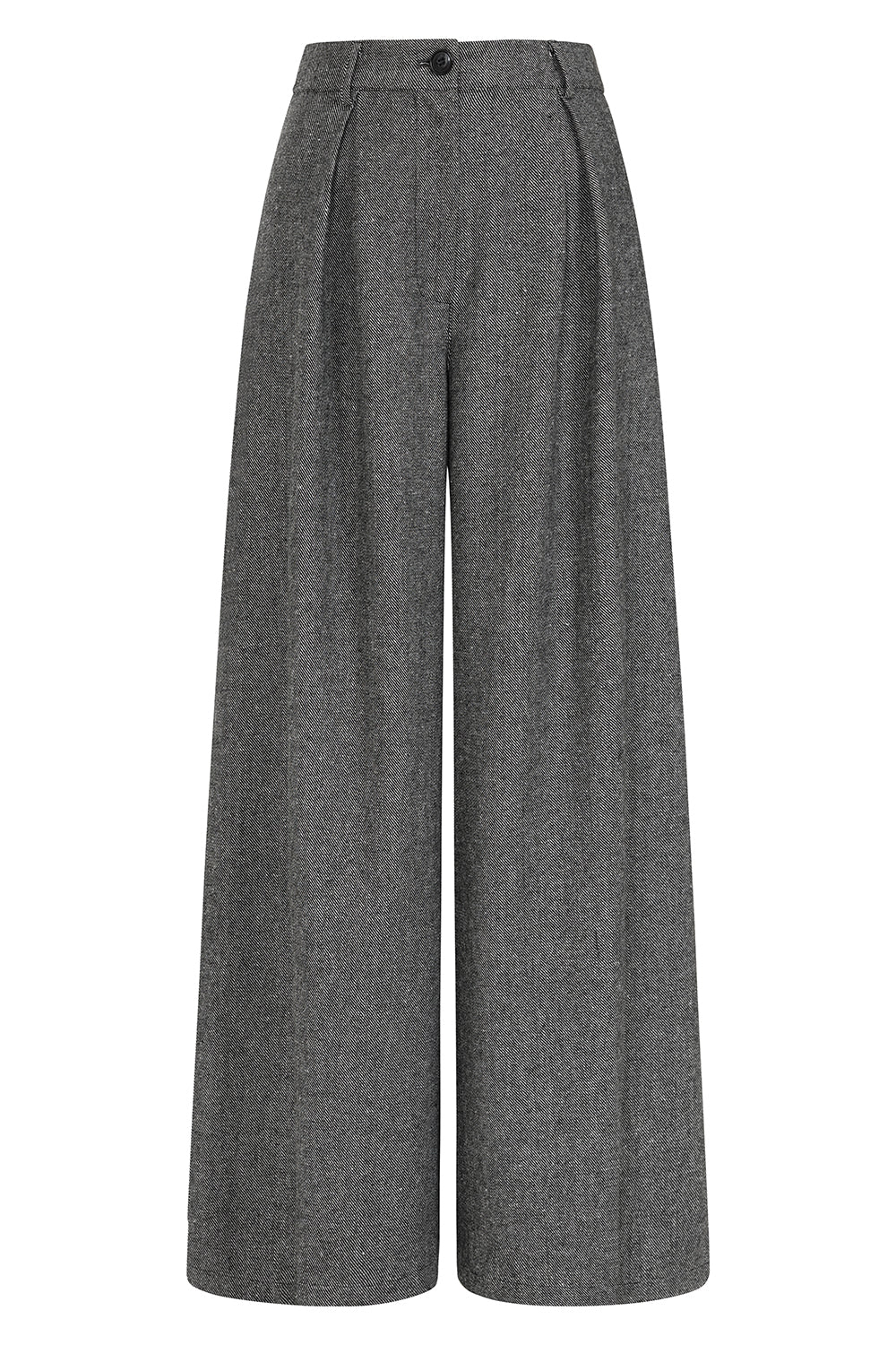 Grey Lori herringbone trousers