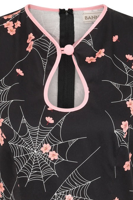 Kaori Spiderweb Blossom Pencil Dress