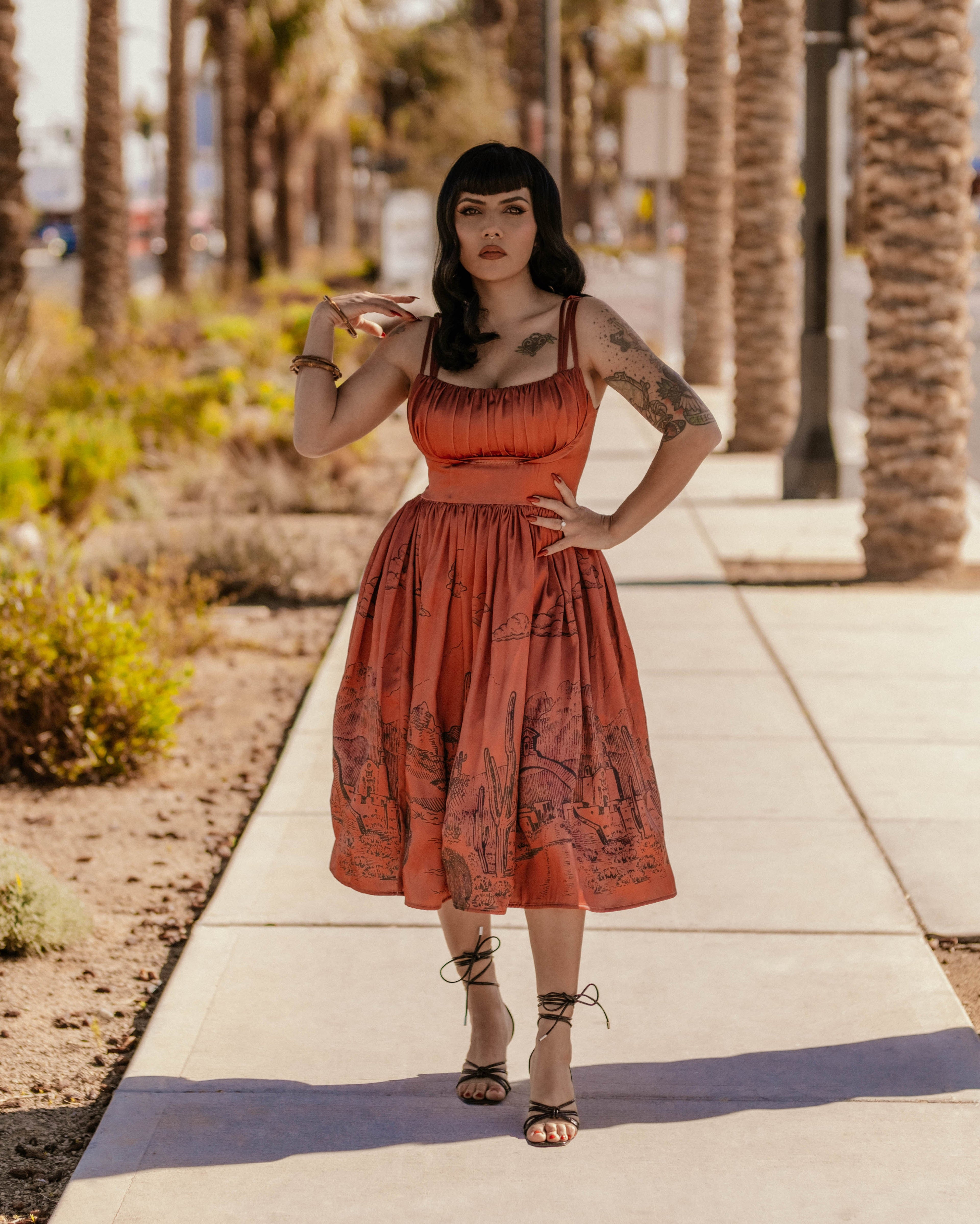 Custom Pueblo Border Print Dress