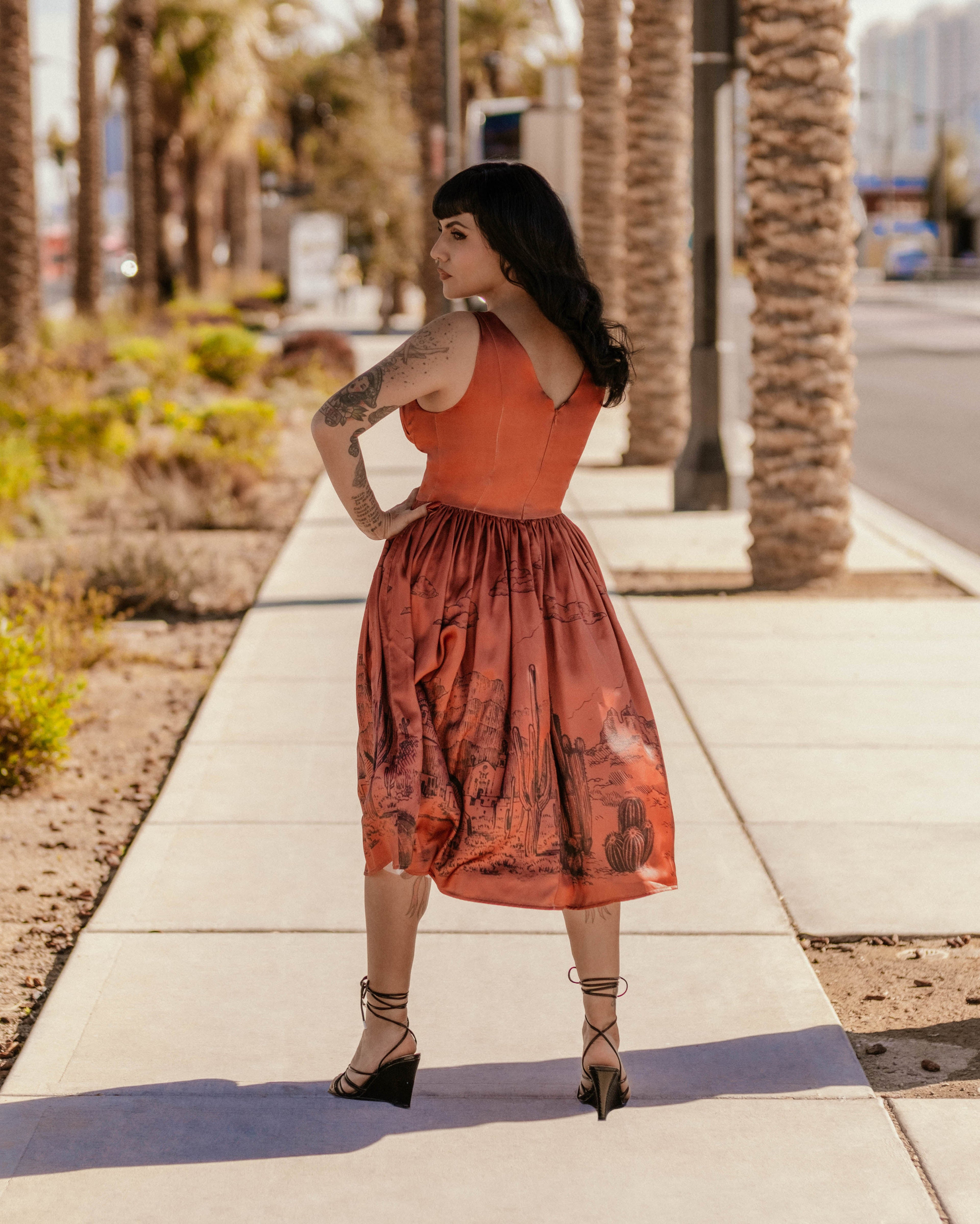 Custom Pueblo Border Print Dress