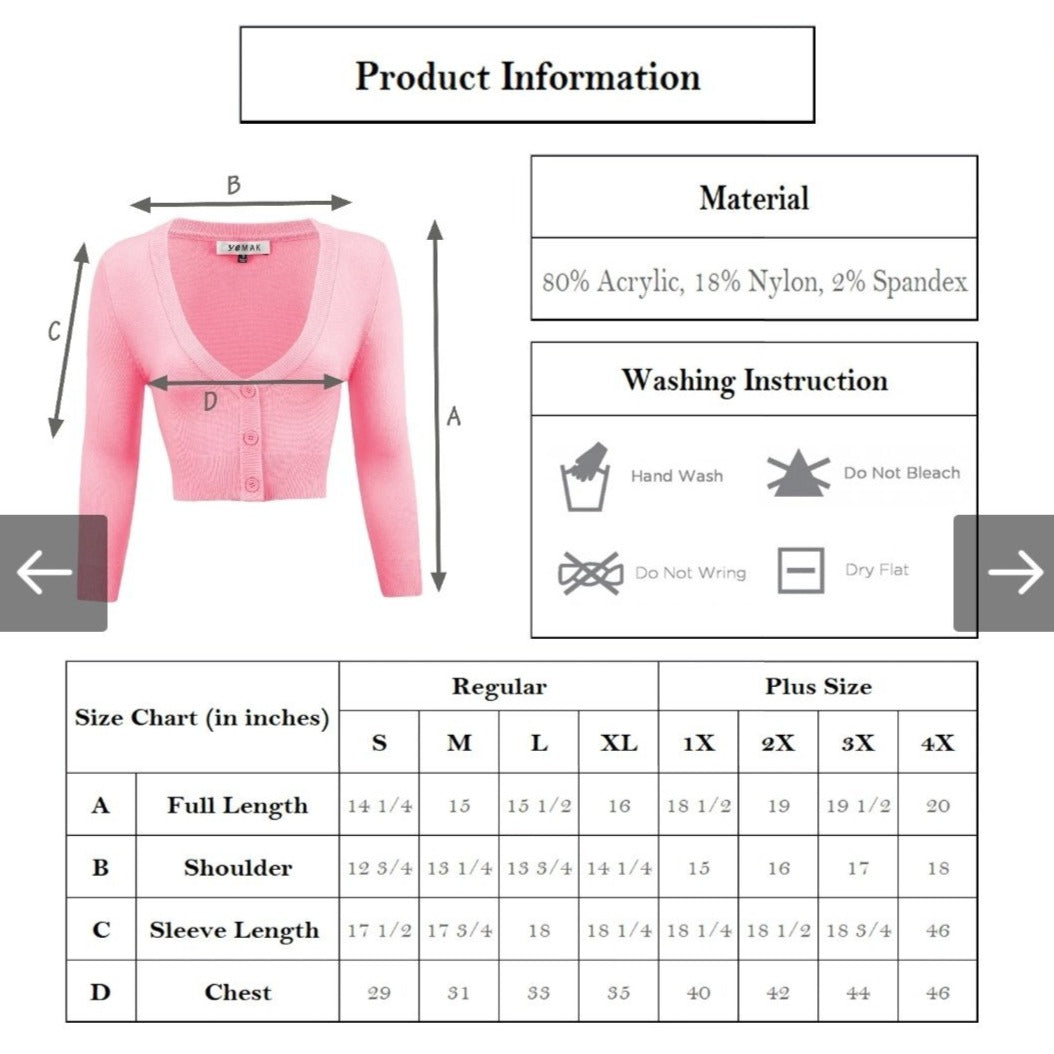 Cardigan 3/4 Length colors