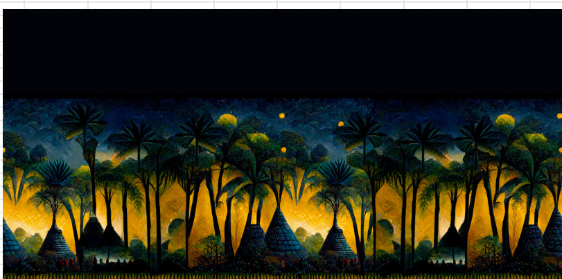 Custom Mayan Jungle Border Print Dress