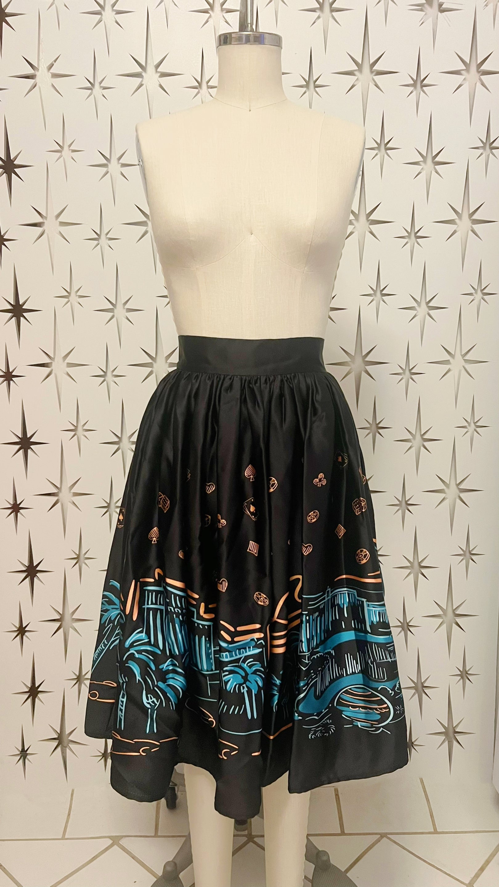 Viva Las Vegas Border Print skirt