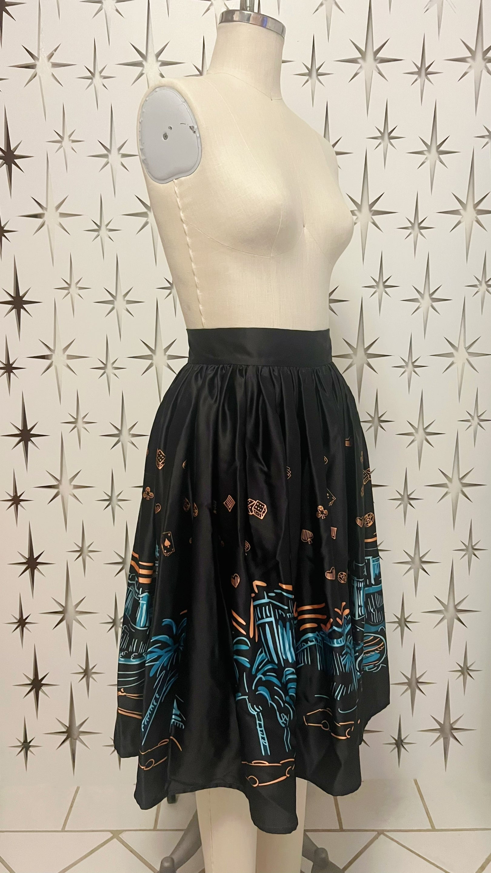 Viva Las Vegas Border Print skirt
