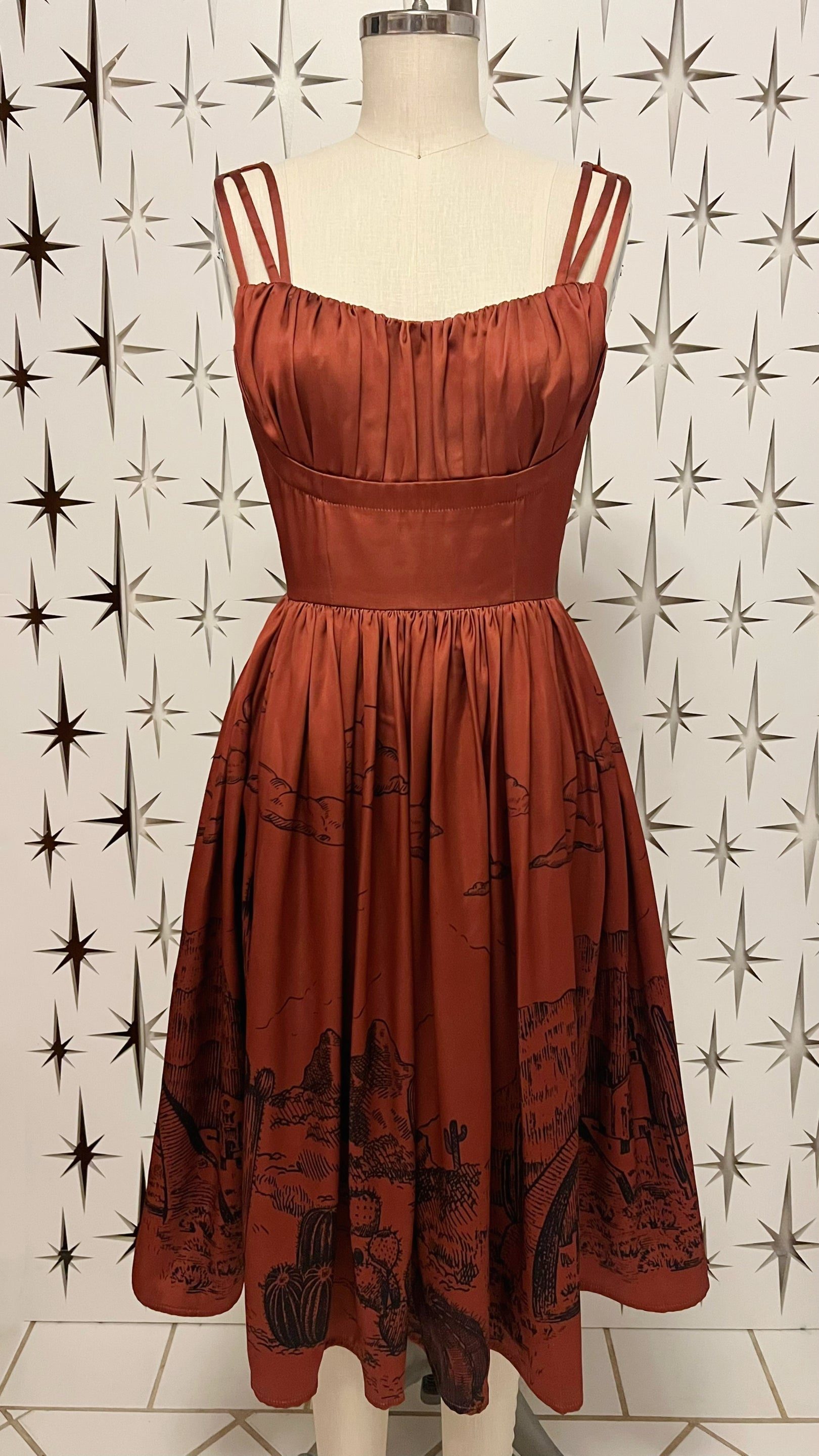 Custom Pueblo Border Print Dress